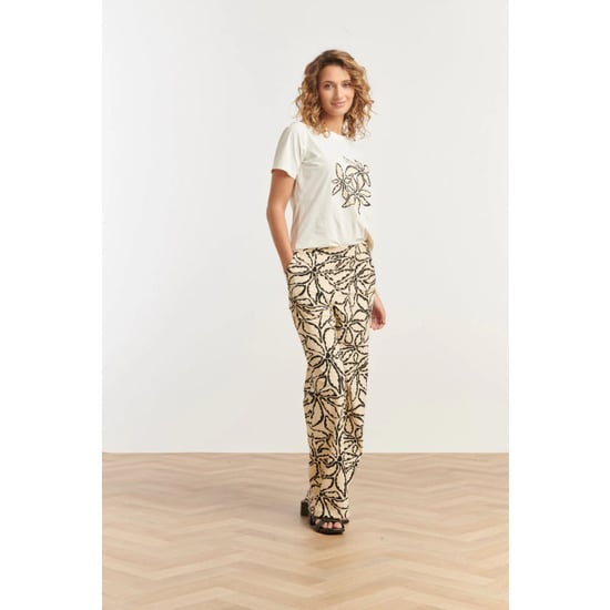 Smashed Lemon 25235 wide leg travel quality broek met e bloemenprint | - Image 5