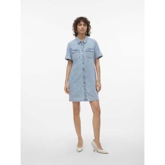 Vero Moda Vmjennie ss short denim dress mix n - Image 3