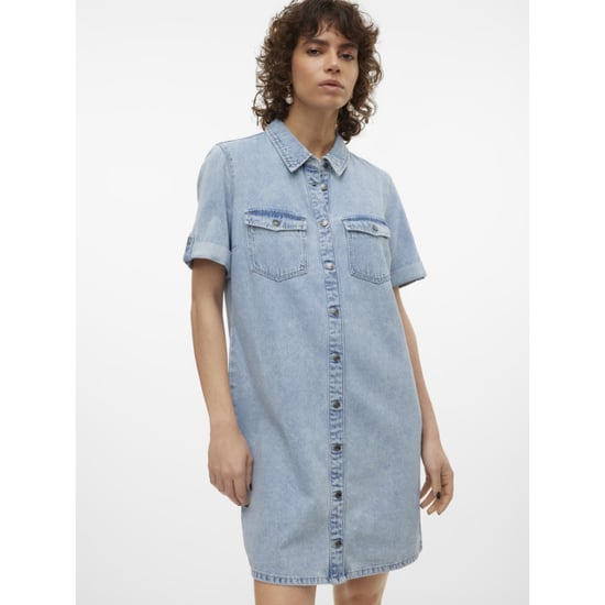 Vero Moda Vmjennie ss short denim dress mix n - Image 4