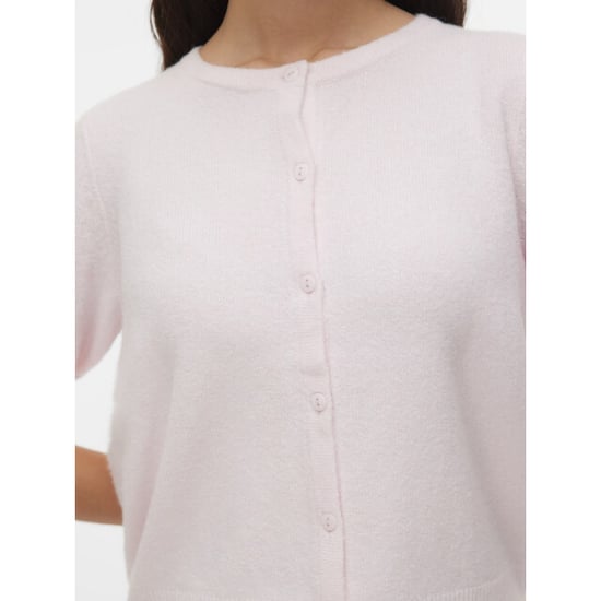 Vero Moda vmdoffy 2/4 o-neck button cardigan 10345011 pink-a-boo - Image 3