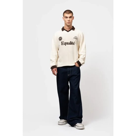 Equalité Ash knit longsleeve polo brown off - Image 6