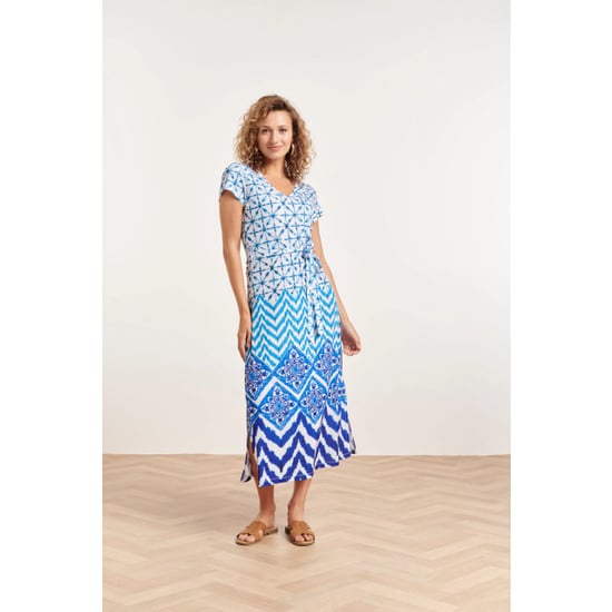 Smashed Lemon 24360 dames maxi te jurk met ornamentaal print | off - Image 1