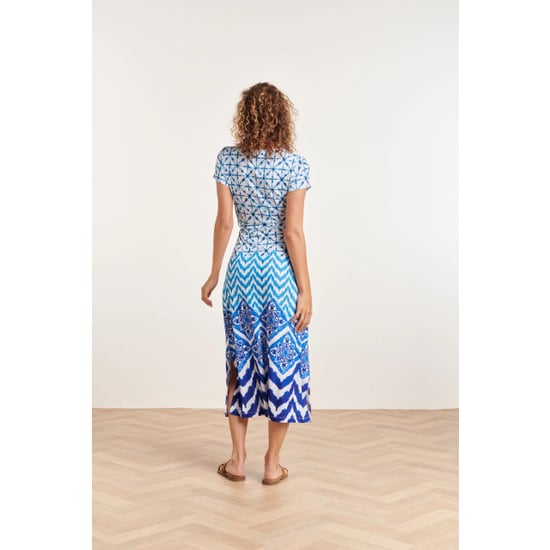 Smashed Lemon 24360 dames maxi te jurk met ornamentaal print | off - Image 3