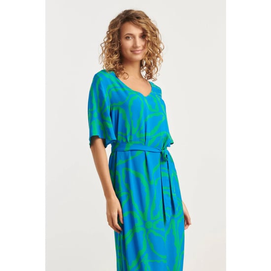 Smashed Lemon 25068 maxi jurk met grafische bloemenprintfelgras | - Image 3
