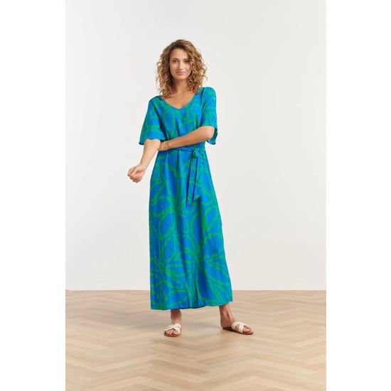 Smashed Lemon 25068 maxi jurk met grafische bloemenprintfelgras | - Image 4