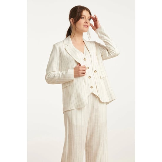 Smashed Lemon 25130 te pinstripe linnen blazer | - Image 3