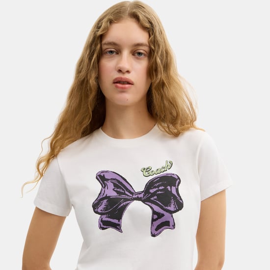Bow T-Shirt In Organic Cotton - Image 4