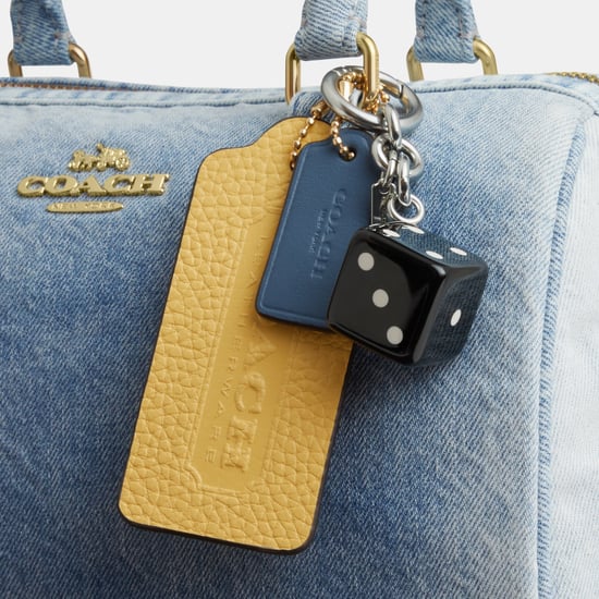 Rowan Satchel Bag In Loved Denim With Charms - Image 5