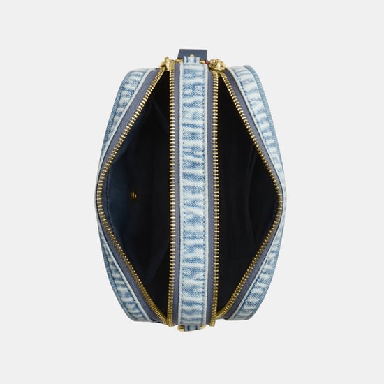 Mini Carey Crossbody Bag In Loved Denim With Charms - Image 4