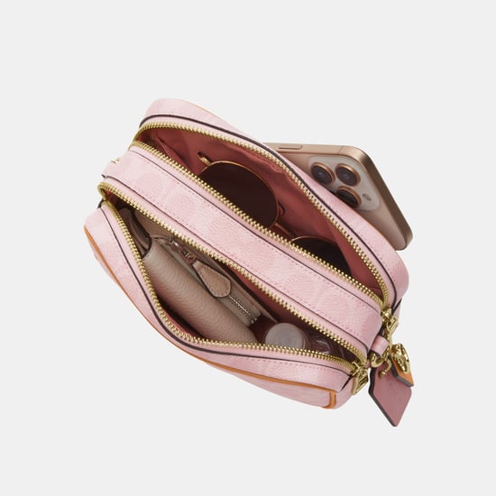Mini Carey Crossbody Bag In Signature Canvas With Charms - Image 3