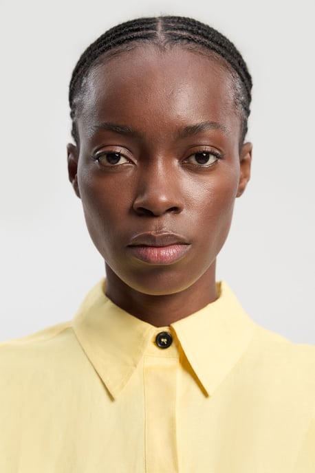 Viscose Linen Woven Belted Shirt Dress - Image 4