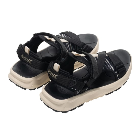 Regatta Dames Lito Zebra Print Sandalen (Zwart/Wit) - Image 2