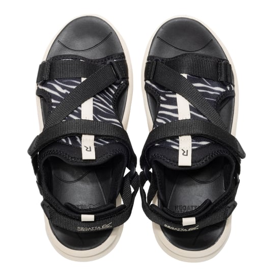 Regatta Dames Lito Zebra Print Sandalen (Zwart/Wit) - Image 5