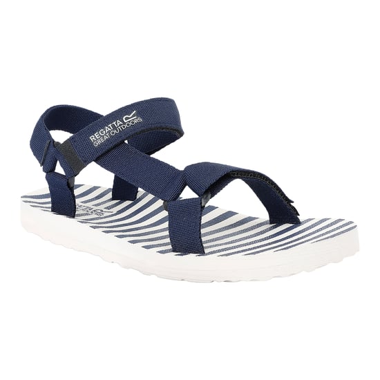 Regatta Dames Lady Vendeavour Stripe Sandalen (Marineblauw) - Image 1