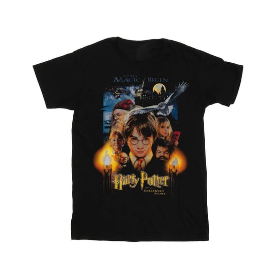Harry Potter Meisjes The Sorcerer's Stone Poster Katoenen T-Shirt (Zwart) - Image 1