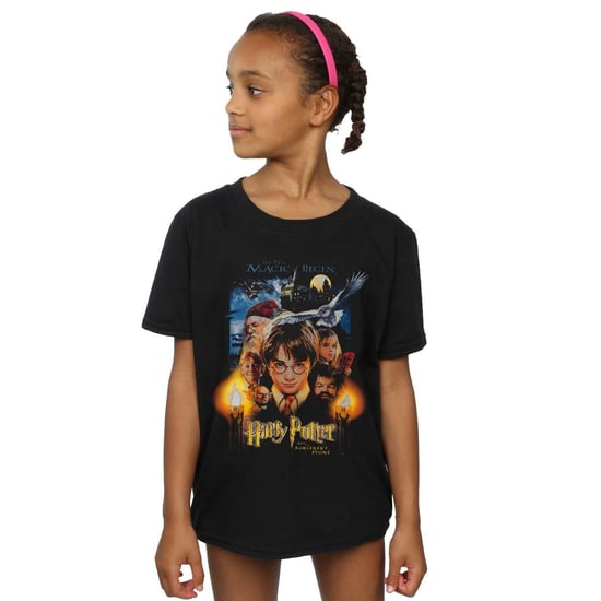 Harry Potter Meisjes The Sorcerer's Stone Poster Katoenen T-Shirt (Zwart) - Image 2