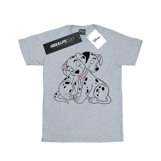 Disney Womens/Ladies 101 Dalmatians Puppy Love Cotton Boyfriend T-Shirt (Sports Grey) - Image 1