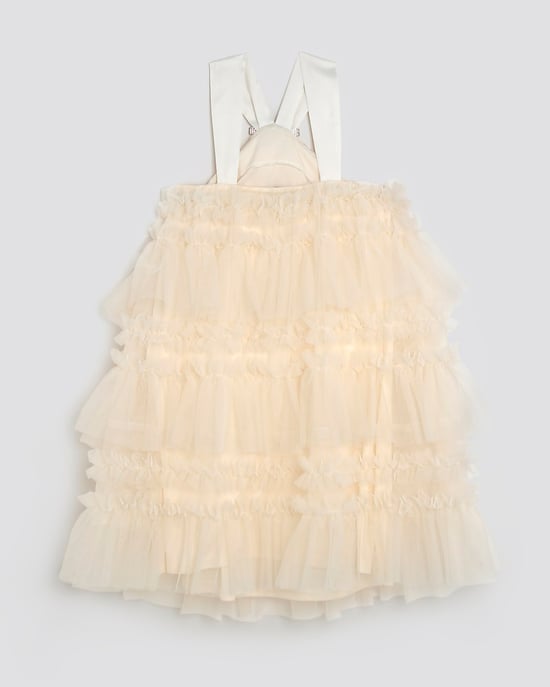 River Island Girls Dress Cream Tulle Layered Halter Neck - Image 4