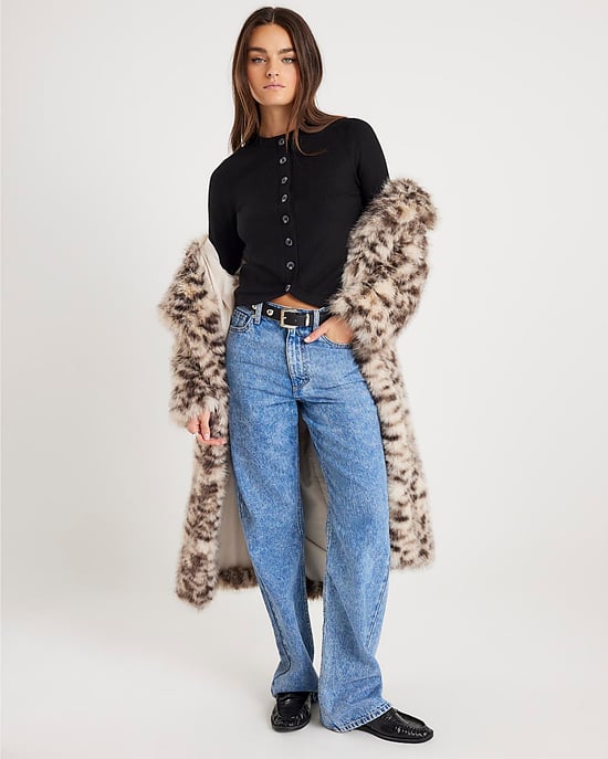 River Island Womens Top Black Long Sleeve Curved Hem - Image 2