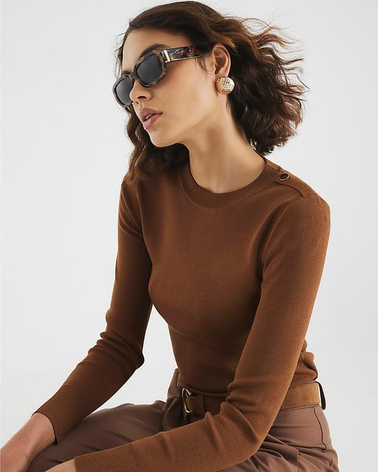 River Island Womens Top Brown Knit Long Sleeve - Image 2