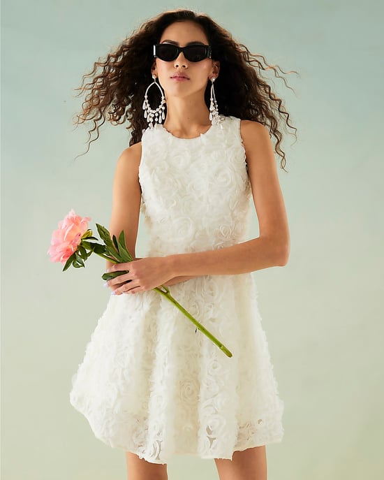 River Island Womens Mini Dress White 3D Floral Occasion Sleeveless - Image 5
