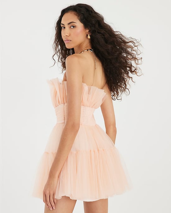 River Island Womens Mini Dress Pink Tulle Bandeau - Image 2