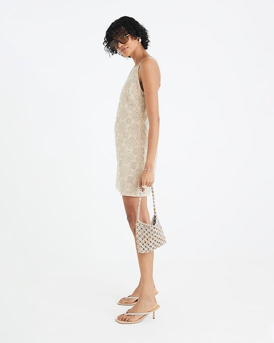 River Island Womens Mini Dress Beige Sleeveless Embellished Cami - Image 2