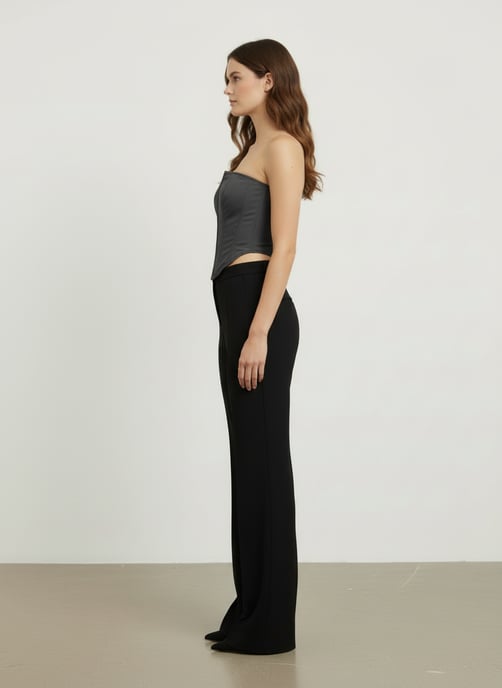 Svart Bardot-korsetttop - Image 3