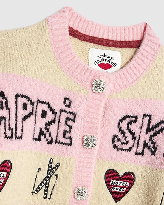 River Island Girls Cardigan Nephthys Pink Après Ski - Image 3
