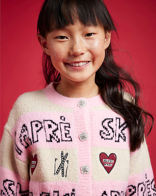 River Island Girls Cardigan Nephthys Pink Après Ski - Image 5