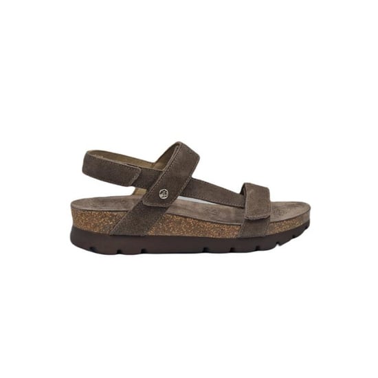 Panama Jack Dames Wedge Stone Grey Suède Leren Sandalen - Selma B18 - Image 1