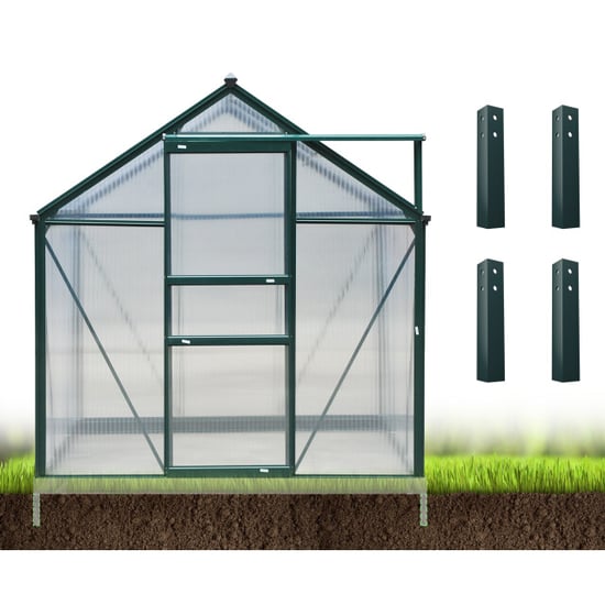 4goodz Tuinkas aluminium met polycarbonaat en kantelraam 190x252x201 cm - Image 4