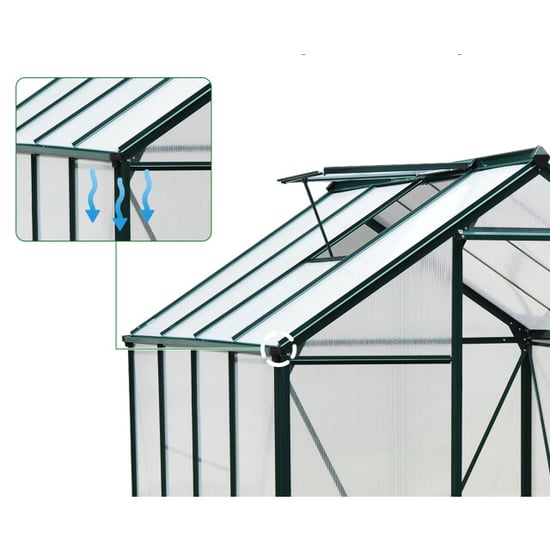4goodz Tuinkas aluminium met polycarbonaat en kantelraam 190x252x201 cm - Image 5