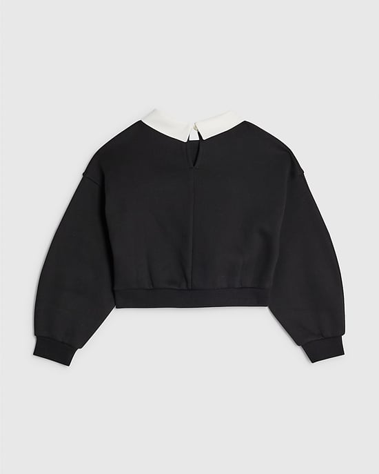 River Island Girls Sweatshirt Black Embellished Collar - Image 4