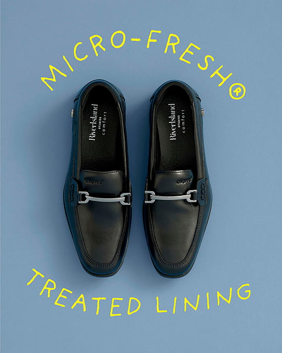 River Island Boys Loafers Shoes Black Snaffle Detail - Image 5