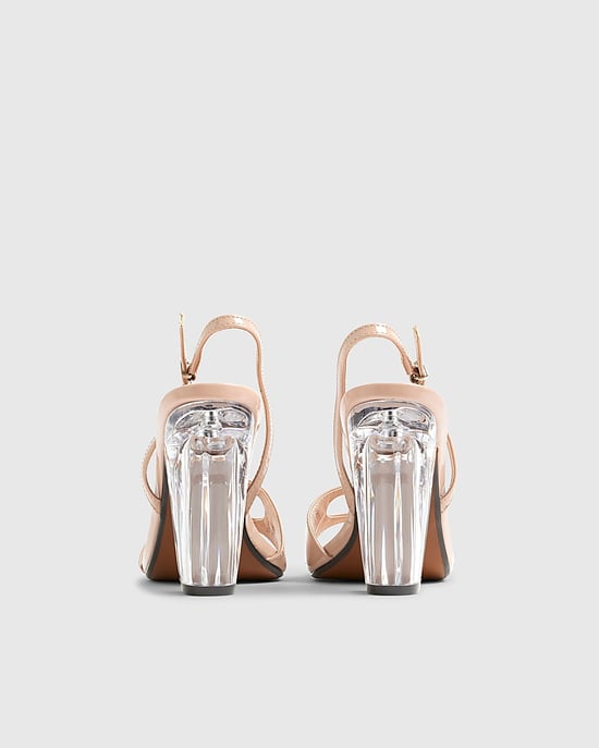 River Island Womens Sandals Pink Perspex Block Heeled - Image 2