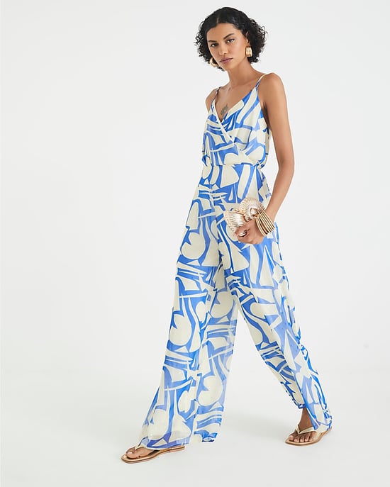 River Island Womens Jumpsuit Blue Sleeveless Printed - Image 3