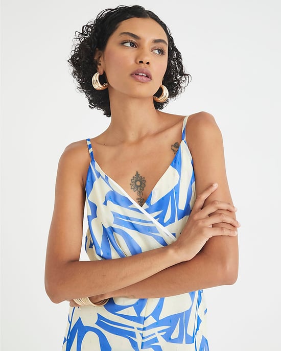 River Island Womens Jumpsuit Blue Sleeveless Printed - Image 4