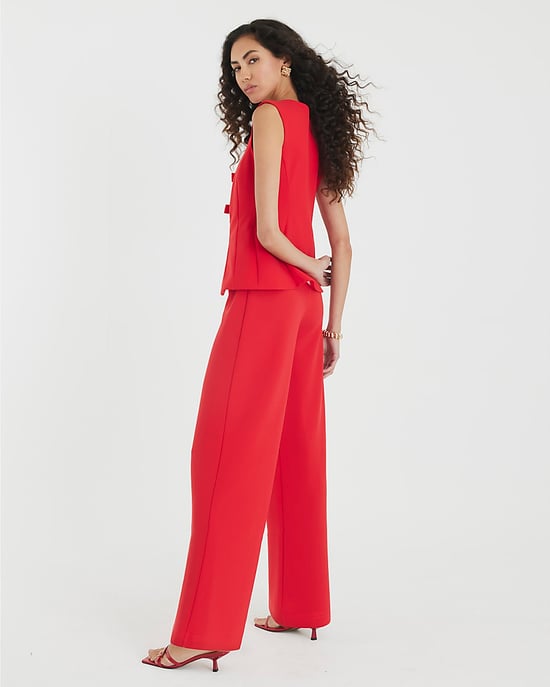 River Island Womens Jumpsuit Red Sleeveless Bow Hybrid - Image 2