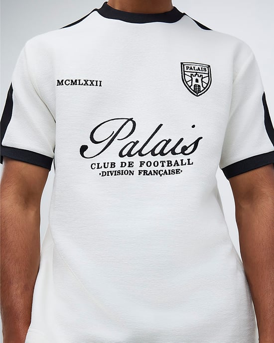 River Island Mens T-Shirt White Regular Fit Palais Badge - Image 2