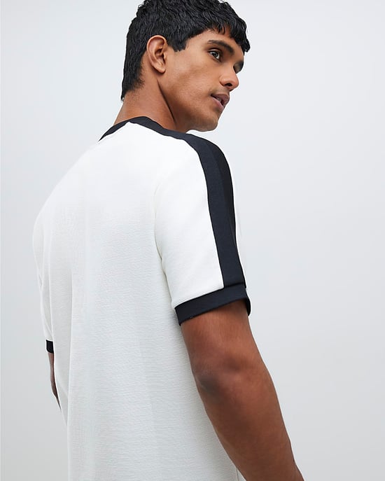 River Island Mens T-Shirt White Regular Fit Palais Badge - Image 4