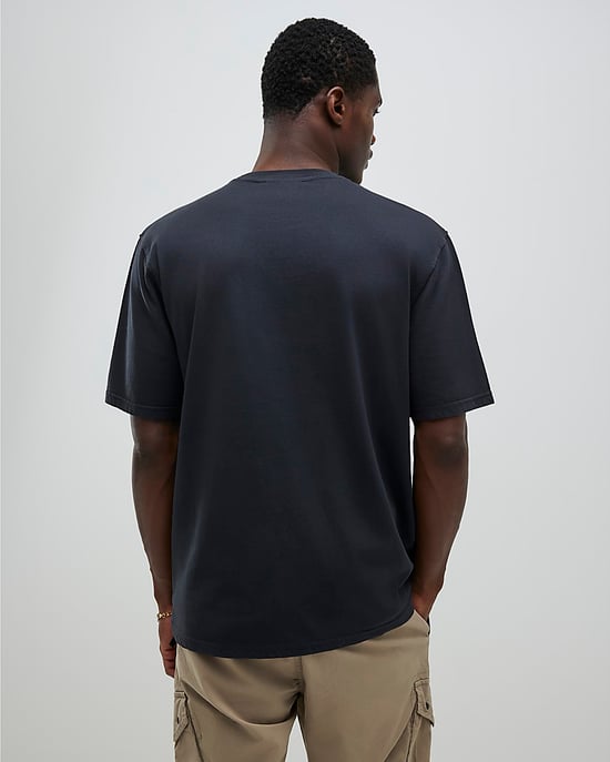 River Island Mens T-Shirt Grey Regular Fit Chest Pocket - Image 2