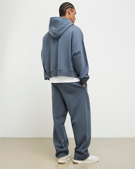 River Island Mens Hoodie Grey Oversized Luminis Zip Through - Image 3