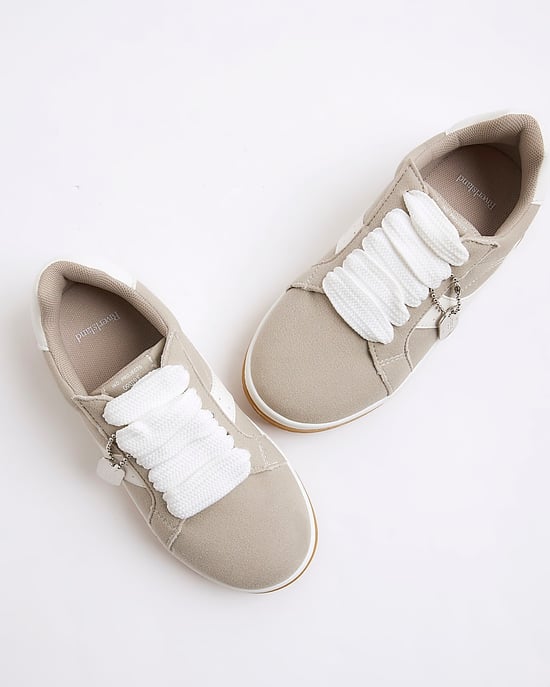 River Island Boys Trainers Grey Lace Up Sneakers - Image 5
