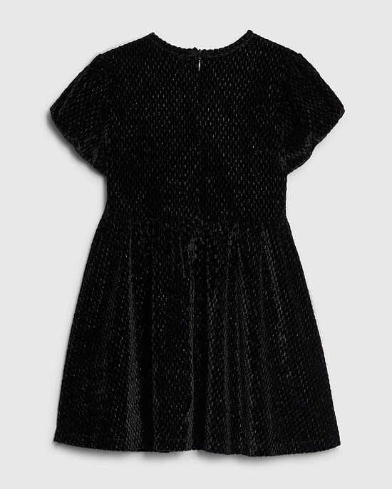 River Island Mini Girls Dress Black Velvet Bow - Image 2