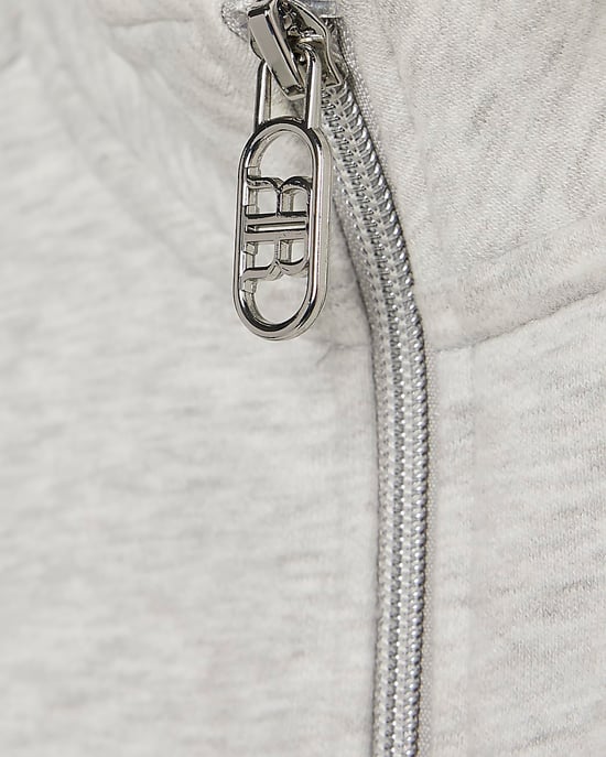River Island Girls Bomber Jacket Grey RI Waistband - Image 3