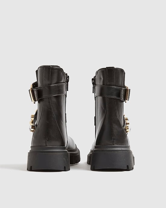 River Island Girls Chelsea Boots Black Gem Strap - Image 3