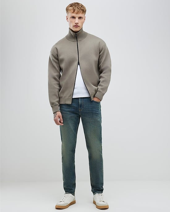 River Island Mens Slim Fit Jeans Blue Denim Super Stretch - Image 2