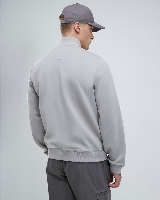 River Island Mens Jacket Grey Funnel Hybrid - Image 4
