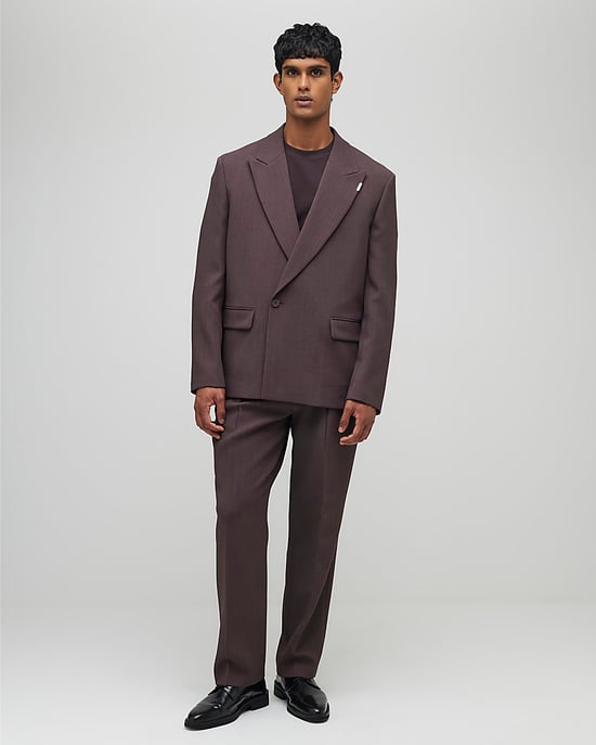 River Island Mens Suit Jacket Purple Relaxed Fit Wrap - Image 4
